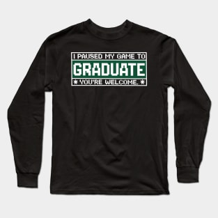 Funny Video Gamer Graduate 2024 Graduation Long Sleeve T-Shirt